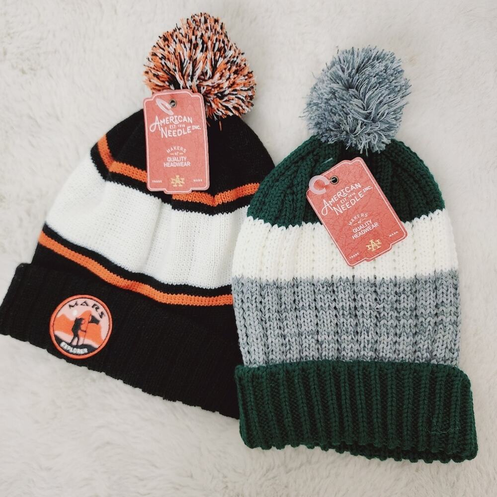 NEW American Needle Nordstrom Mars Explorer Pom Pom Beanie Chunky Knit Hat
